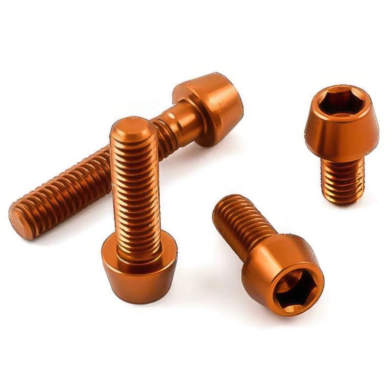 Aluminium - Schrauben - Innensechskant Konischer Kopf - Orange 1 Aluminium - Schrauben - Innensechskant Konischer Kopf - Orange