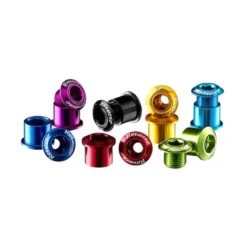 Reverse Kettenblatt-Schraube + Mutter Aluminium - MTB - 4 Stk.